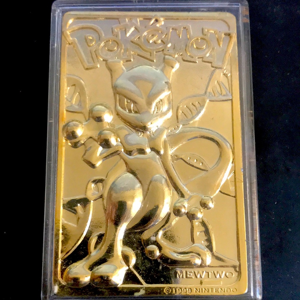 23 Karat gold Pokémon playing card 1999 Mewtew